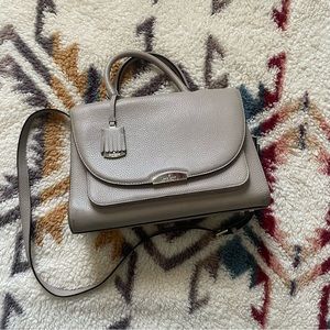 Kate Spade Taupe Mauve Pebbled Leather Satchel